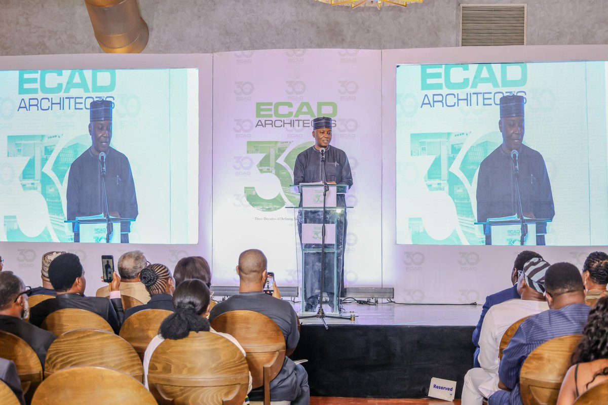 bukolasaraki's tweet photo. ECAD Architects was founded at a time of deep uncertainty in our national life. While many young Nigerians were leaving the country, I remember encouraging him to return home. He took that leap of faith to build, to invest in people, and to commit to doing the work the right way.

Three decades of consistent practice in Nigeria is no small feat. It demands discipline and a stubborn refusal to cut corners. That consistency is exactly why they are still standing strong today.

Ade, I congratulate you for keeping your eyes on the ball, for keeping the flag flying, and for staying the course. We pray that Almighty God will continue to bless the practice and that it will continue to create timeless and boundless edifices. 

May the firm become a legacy that will be passed to many more generations of professionals who will come after the current founders. Congratulations!