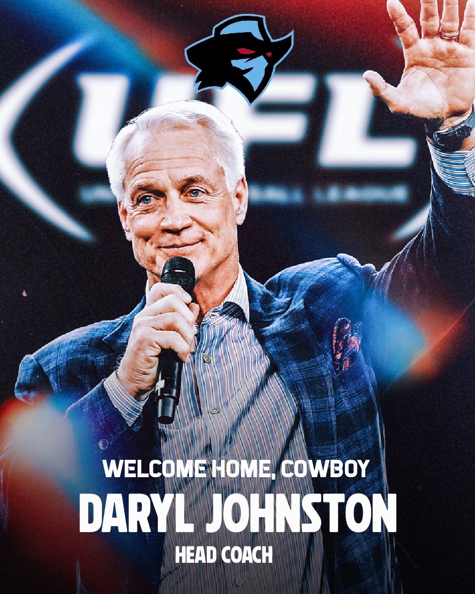 UFLdaily's tweet image. BREAKING: League sources tell UFL Daily that Dallas Cowboys Hall of Famer Daryl Johnston has accepted the Dallas Renegades Head Coach position.

With Bob Stoops' departure, Mike Repole brings back the former #UFL President as a local name who can help improve attendance.