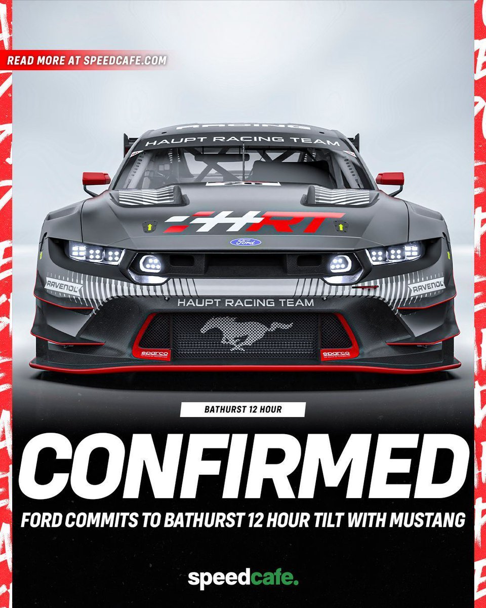 The Ford Mustang GT3 is coming to play at the 2026 Bathurst 12 Hour 🔥 

#Speedcafe #B12HR