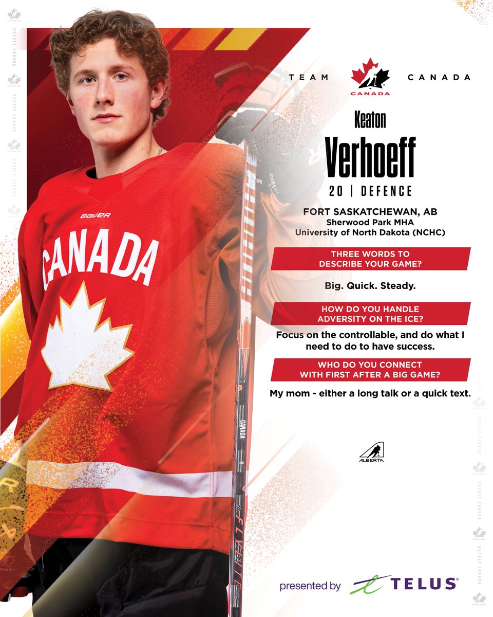 HockeyCanada's tweet photo. Get to know Team Canada! 🇨🇦                       

Faites connaissance avec les joueurs d’Équipe Canada! 🇨🇦 

🍁 Keaton Verhoeff
🍁 Joshua Ravensbergen
🍁 Cole Beaudoin

#WorldJuniors | #MondialJunior | @TELUS https://t.co/ZMCONMBI6F