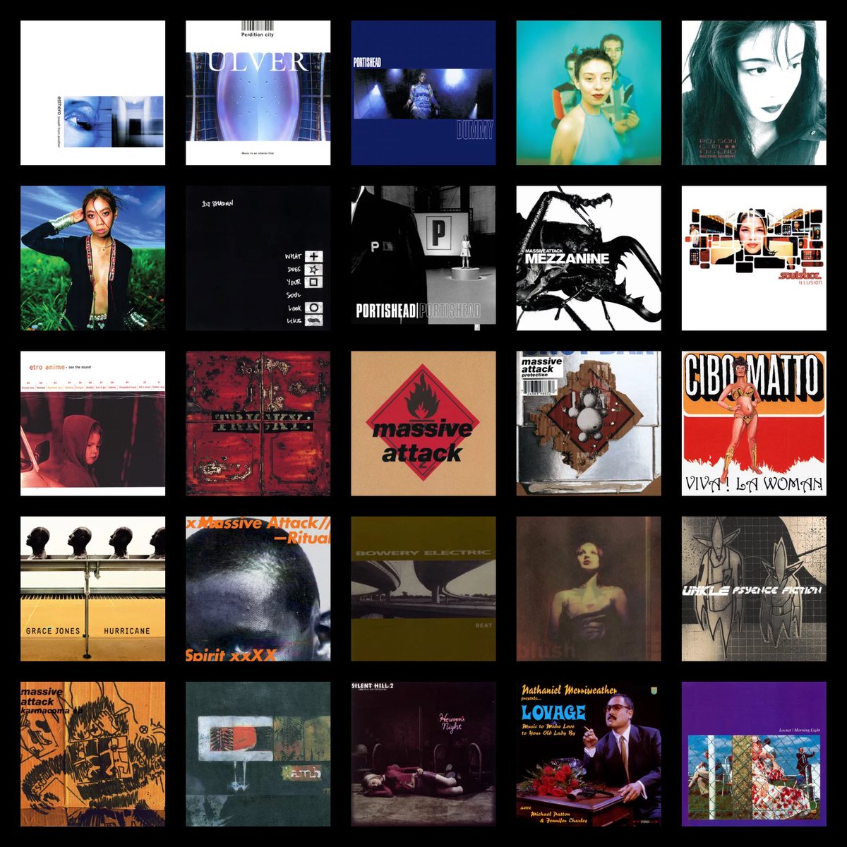 isthiisdesire's tweet image. Since people were mad at my trip hop holy trinity here’s a triphopster