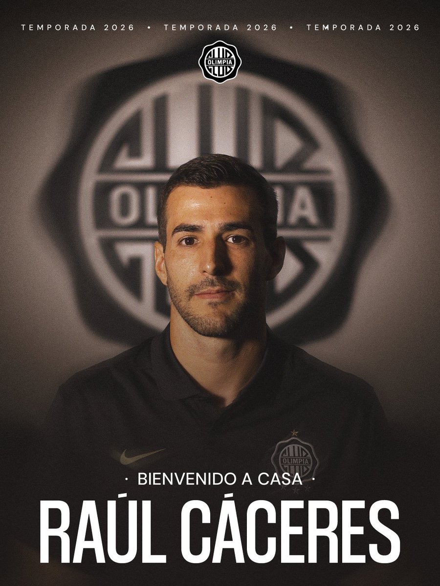 𝐎𝐥𝐢𝐦𝐩𝐢𝐬𝐭𝐚 𝐝𝐞 𝐩𝐮𝐫𝐚 𝐜𝐞𝐩𝐚.

Nacido en el Club, hijo de una verdadera leyenda.

Raúl Cáceres, de enorme temporada en Brasil, se suma a la Institución para encarar el 2026.

¡Bienvenido de vuelta a tu casa, al Rey de Copas!

🤍🖤🤍