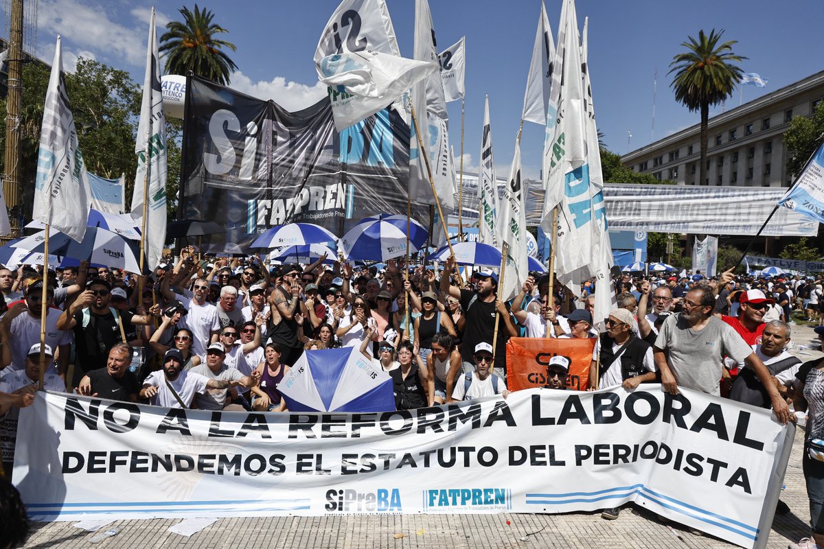 💥NO A LA REFORMA LABORAL

💪Movilizamos a Plaza de Mayo, junto a <a href="/cgtoficialok/">CGT</a>, en defensa de los derechos laborales y nuestro Estatuto del Periodista.

❗️Rechazamos ésta #ReformaLaboral regresiva que busca más ajuste y precarizacion. 

#SiPreBA2025
