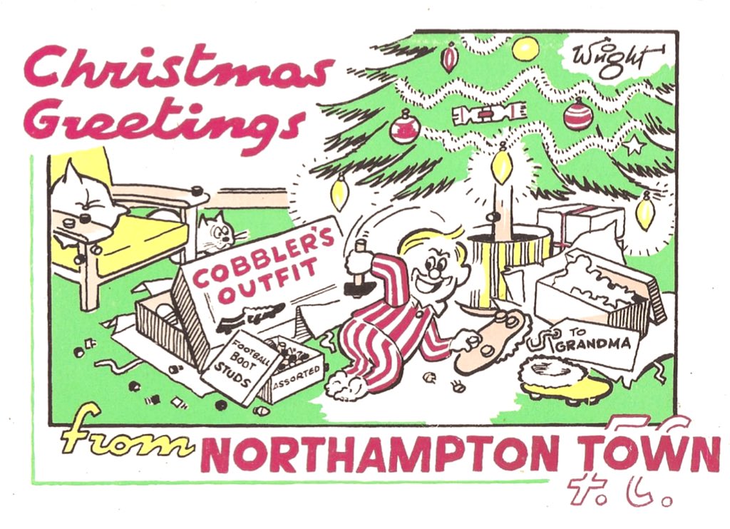 footballmemorys's tweet photo. Christmas Greetings from Northampton Town
#NTFC #NorthamptonTown #Cobblers #XmasCards https://t.co/8evLac8WTP