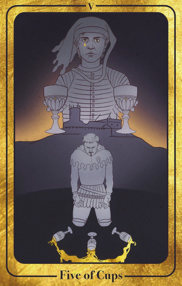 damn_ellie's tweet photo. #IstzigWeek25 day 5 - power/betrayal 🖤

Five of Cups: loss, grief, disappointment https://t.co/lMAOCmi1Ar