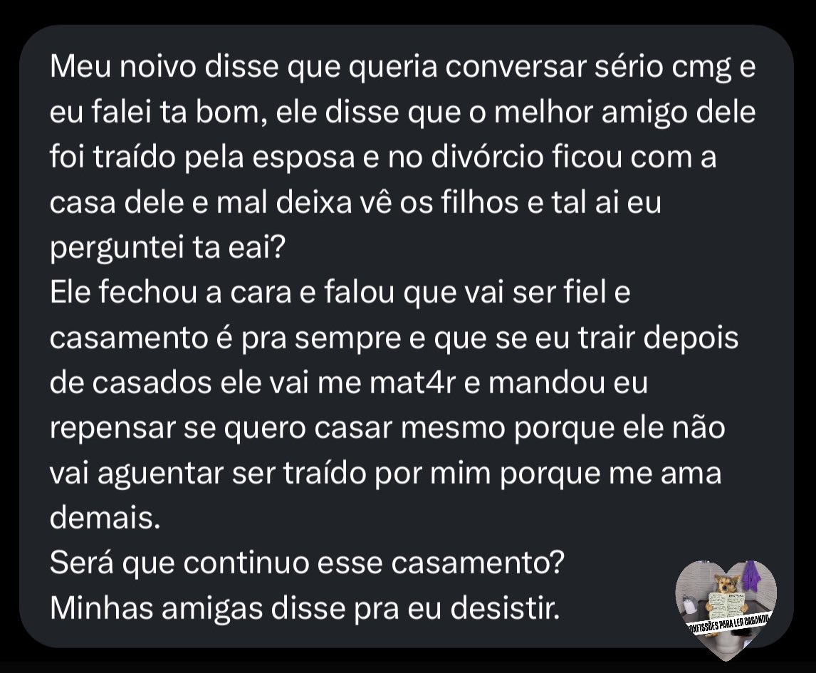 Confissoes pra ler cagando 𝕏 tweet media