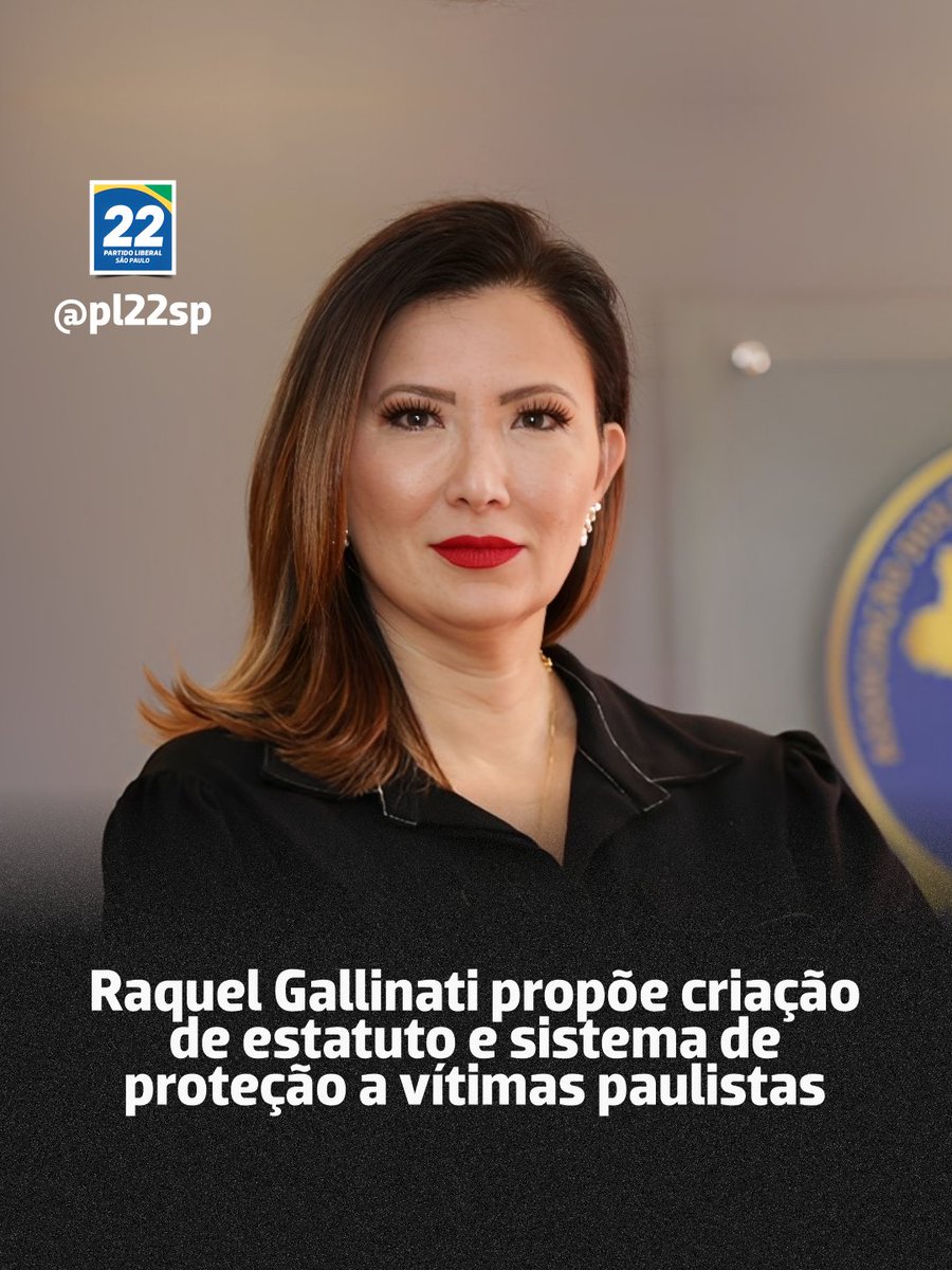 pl22sp's tweet photo. SISTEMA PERMANENTE E INTEGRADO

O projeto de lei protocolado pela deputada estadual Delegada Raquel Gallinati (PL-SP) cria o Estatuto da Vítima Paulista e o Sistema Estadual de Proteção e Atendimento à Vítima – o SEPAV. https://t.co/paZd3VJO7D