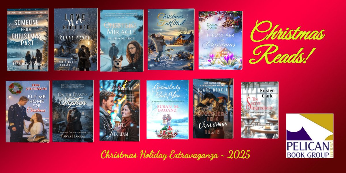 Grab a Christmas novella with a faith thread.
Don't miss the 2025 Extravaganza titles.
#Christmas #Christfic #BookTwitter #ebooks 
pelicanbookgroup.com