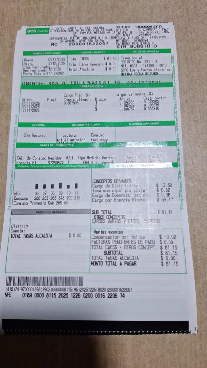 Necesitamos ayuda son $81.15 de luz cada dia las csoas están mas maltrato en el refugio y con estos recibos empeoran.
Ni refri tenemos para gastar tanto y para pagar esto como voy a hacer.
Cada $1 cuenta porfavor ayuda 😭😭😭😭
Agrícola 
3420611656

A nombre de Michelle Yescas