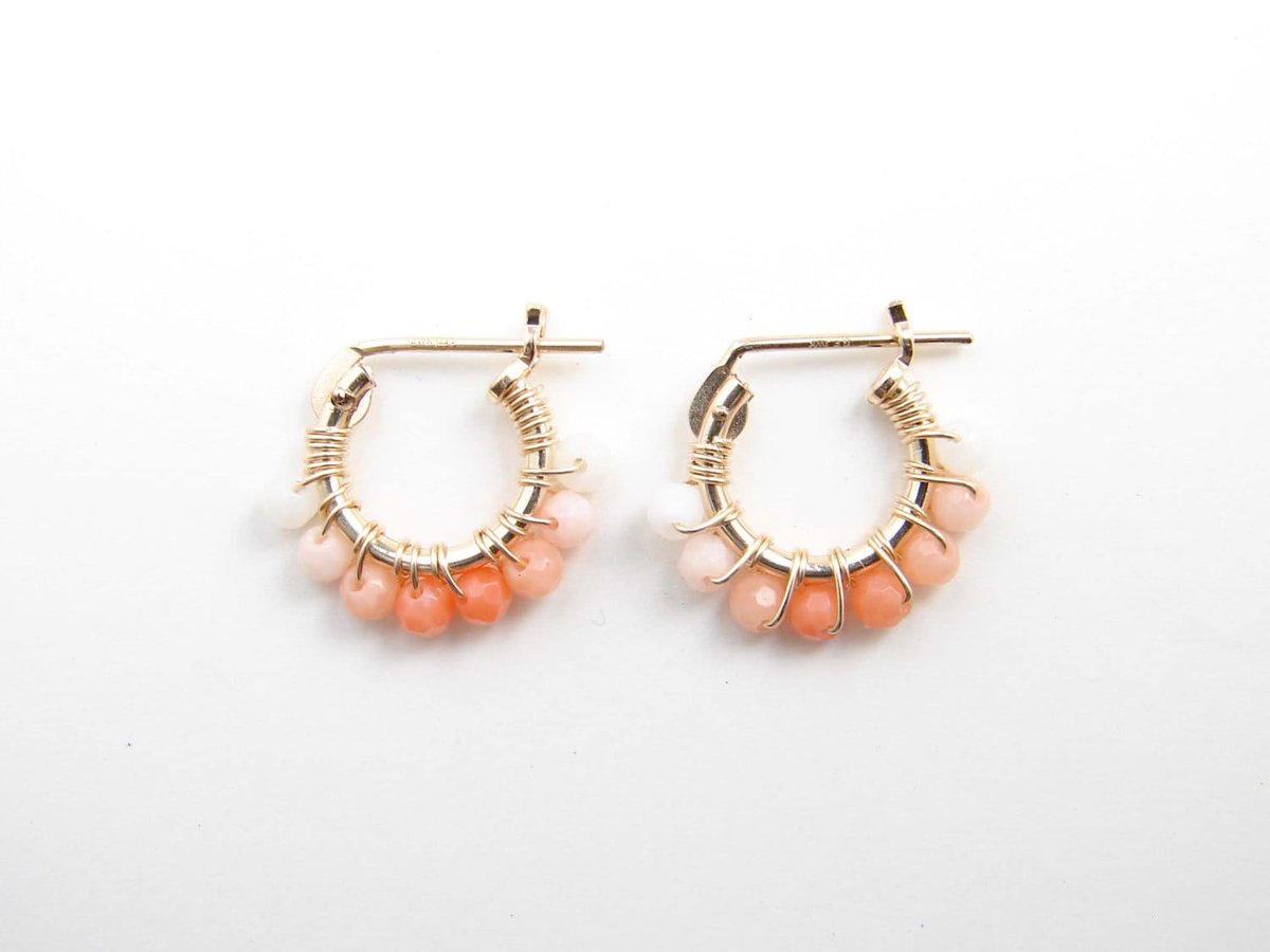 JewelryByMikako's tweet image. Tiny Multi Color Coral Hoop Earrings. 14K GF Hoop Earrings. Wire Wrapped Tiny Coral Earrings. Simple Modern Jewelry by PetitBlue tuppu.net/af4608  #SmallHoop