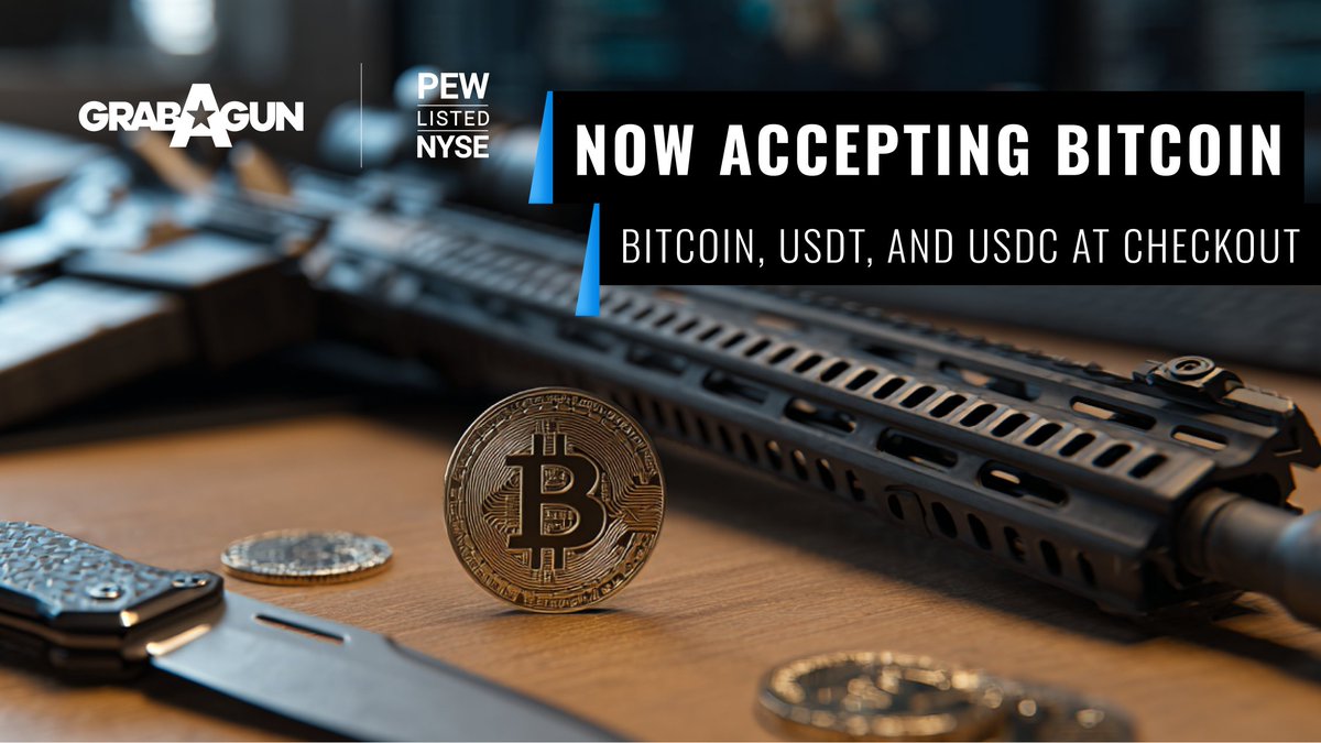 GrabAGun is now offering fast, secure crypto checkout powered by @speed_LN.  Customers can pay with Bitcoin, USDT, or USDC, no hassle, no risk, just  smooth and compliant transactions. A modern retailer deserves