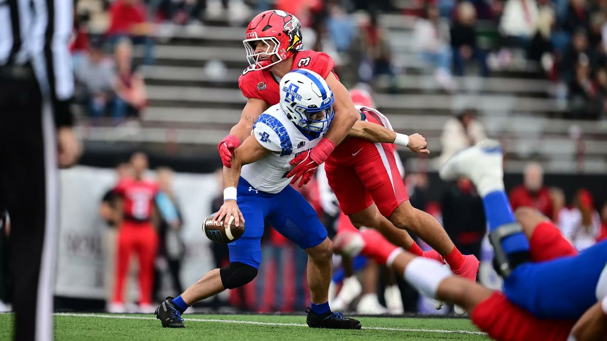 CamMellor's tweet image. Our @PFSNcollege Third-Team FCS All-American Defense:

EDGE A.J. Pena, Rhode Island
EDGE Michael Wells, Youngstown State
DT Garret Steffen, Illinois State
DT Scoop Gardner Jr., LIU
LB Malachi McNeal, North Dakota
LB Kyree Anderson, East Texas A&amp;amp;M
CB Antonio Bluiett, North Dakota…