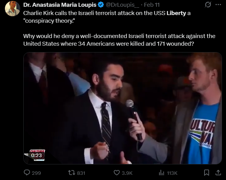 60 years later and <a href="/DrLoupis__/">Dr. Anastasia Maria Loupis</a>  still uses the USS Liberty as emotional Blackmail