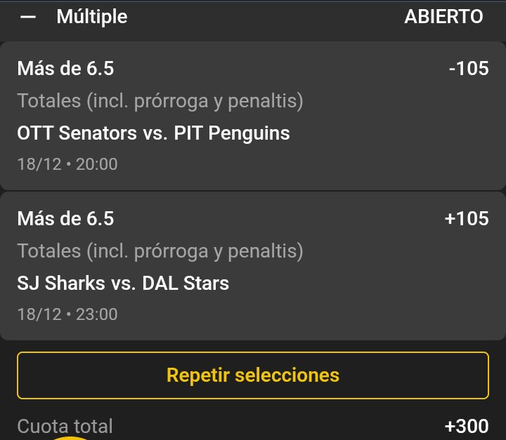 BetIcebreaker's tweet photo. #NHL Jueves 18/12/25

🚨 #LaJugadaDePoder 🚨

🏒 OVER Stars-Sharks (6,5) +105 (@ElShowDelaNHL) Jorge
🏒 OVER Penguins-Senators (6,5) -105 (@BetIcebreaker) 

➡️ Dupleta +300

Vamos por otro verdazo! 💪🏻

Éxitos... Den like y compartir, mi gente! https://t.co/9KgRXpHZBx