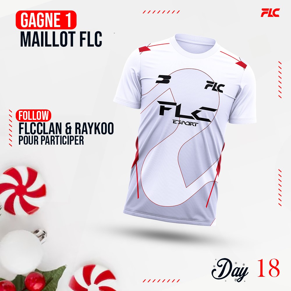 JOUR 18 du Calendrier | #GIVEWAY !🎁 

Un maillot FLC à gagner dès maintenant ! 👕 

✔️Follow <a href="/FLCclan_/">FLC</a>, <a href="/FLCRaykoo/">FLC Raykoo</a> &amp; <a href="/FLC_Isuka/">FLC Isuka</a> 
✔️RT X FAV
✔️ Mentionne 2 amis

 Tirage dans 7 jours.      

#FLCForEver ⚔️