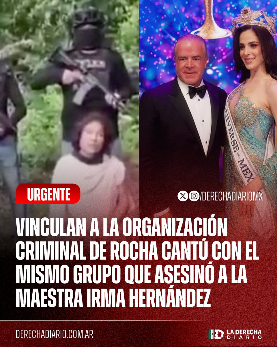 🚨🇲🇽 | #URGENTE De acuerdo con el portal <a href="/narcopoliticos_/">Narcopoliticos</a> la organización criminal del dueño de Miss Universo, Raúl Rocha Cantú, le suministraba armas a la Mafia Veracruzana, el mismo grupo que torturó y asesinó a la maestra Irma Hernández por negarse a pagar cobro de piso.