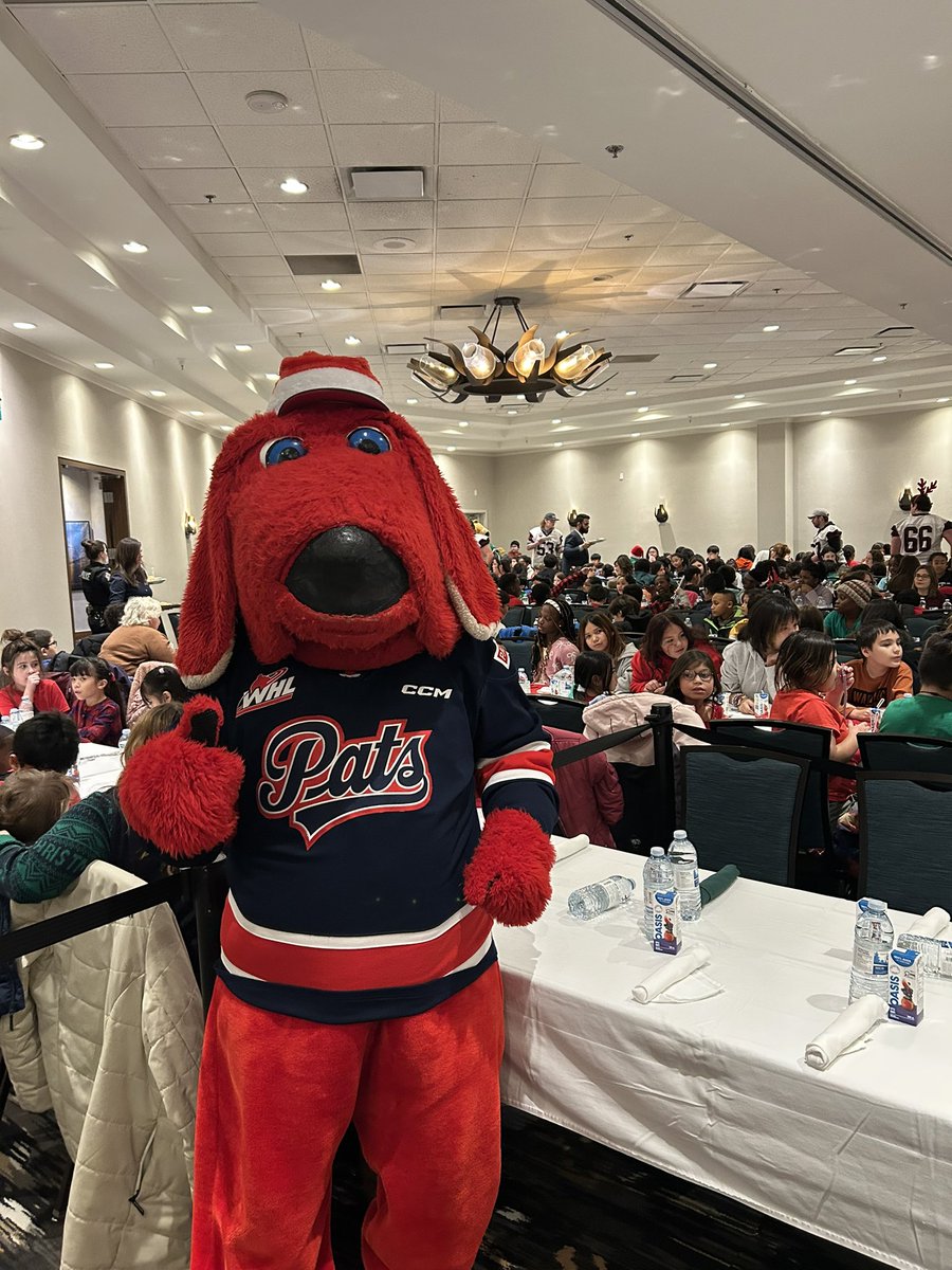 WHLPats's tweet photo. Holiday vibes! 🎄
Our K9 and ops crew spent some quality time at the @DoubleTreeYQR supporting the School Kids Christmas Lunch. Lots of smiles, great energy, and a full shift of giving back.

#ReginaPatsHockey #PatsCommunity #chirstmasvibes #BlueRunsDeep https://t.co/5F50B1JQZw