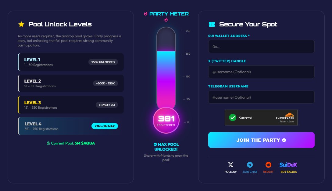 AQUA_on_SUI's tweet photo. The NYE AirDrop is going FULL Speed!!!
Join the AIRDROP - https://t.co/BmxwaMviNk https://t.co/5WTf9ATbNj