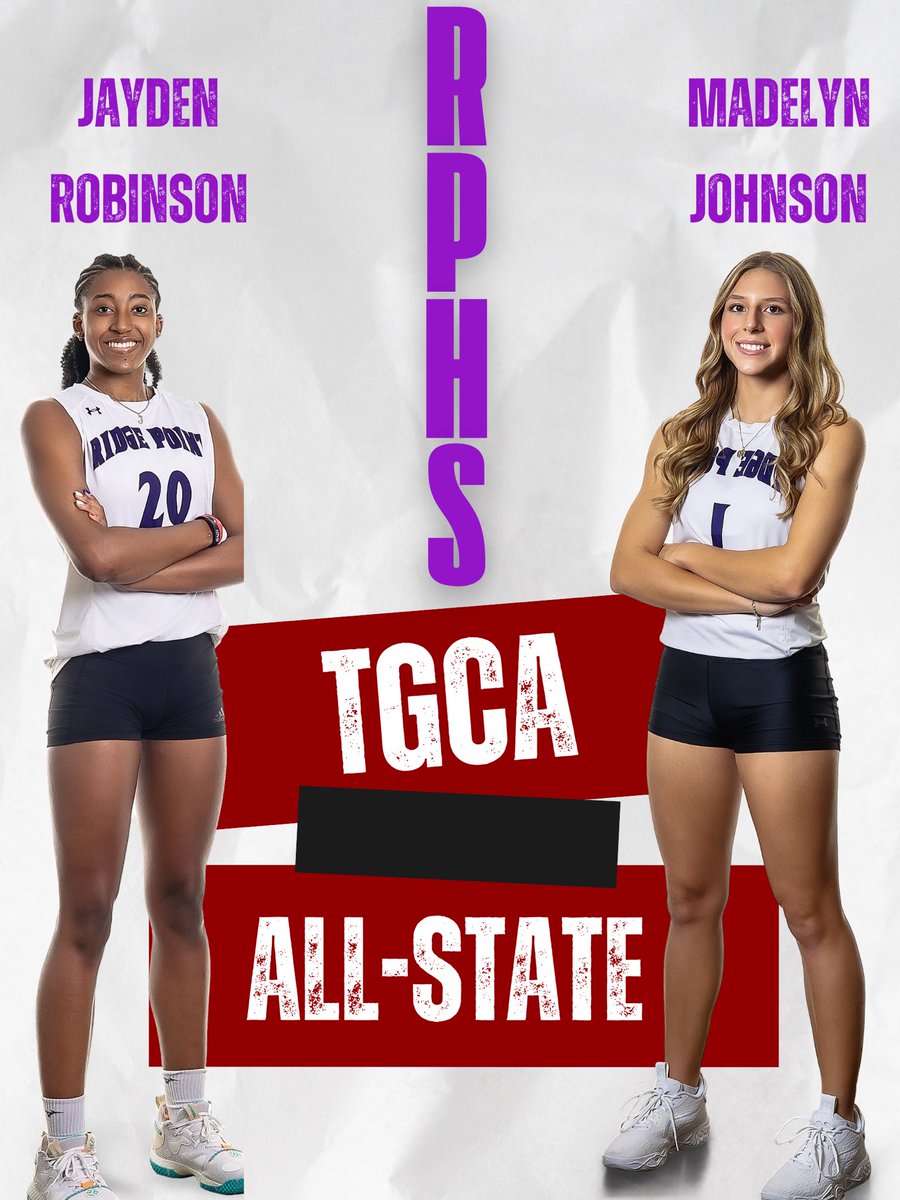 RPHS_Volleyball's tweet photo. Let’s give a BIG Panther Congratulations to Jayden Robinson and Madelyn Johnson for making the TGCA ALL - TEAM. We are Panther Proud! 
@FBISDAthletics @RPHS_Panthers10 @RP_PantherPride @RGAPMobileLive https://t.co/34noBYWZhx