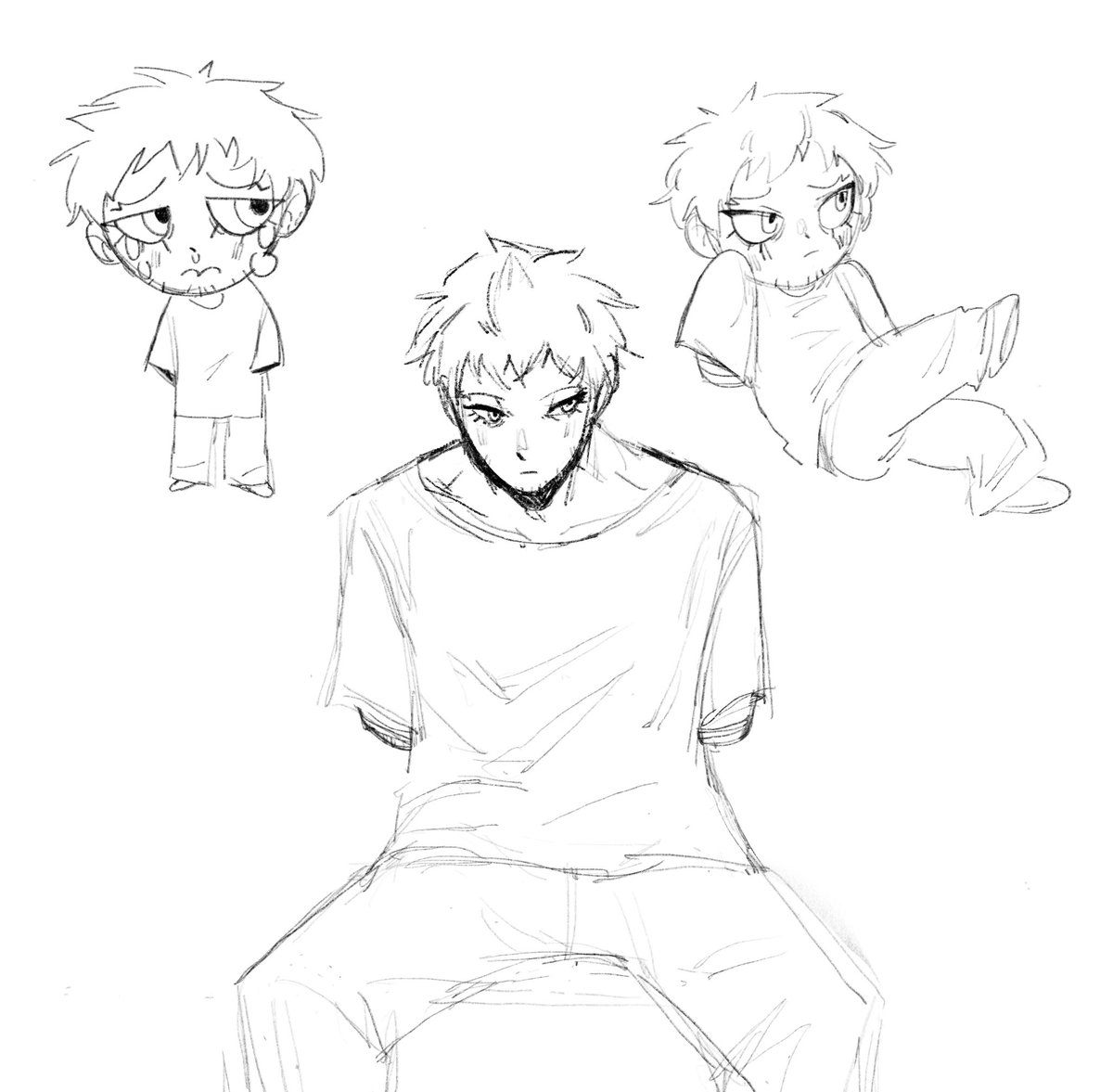 his miserable self again #sketch #オーバーホール #kaichisaki #overhaul