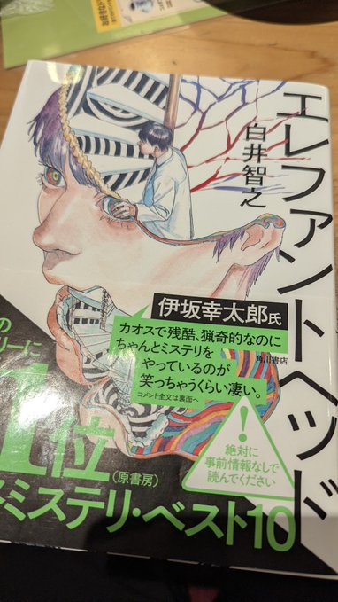 『エレファントヘッド』白井智之 読みました。
とんでもないものを読んだと思った。はちゃめちゃに面白い。グロテスクで酷く残虐的で、ぶっ飛んでるのに嫌味なぐらい合理的で理路整然としている。ネタバレになるから書けないけど、ずっと「いやいやいやいや…」ってなる。 