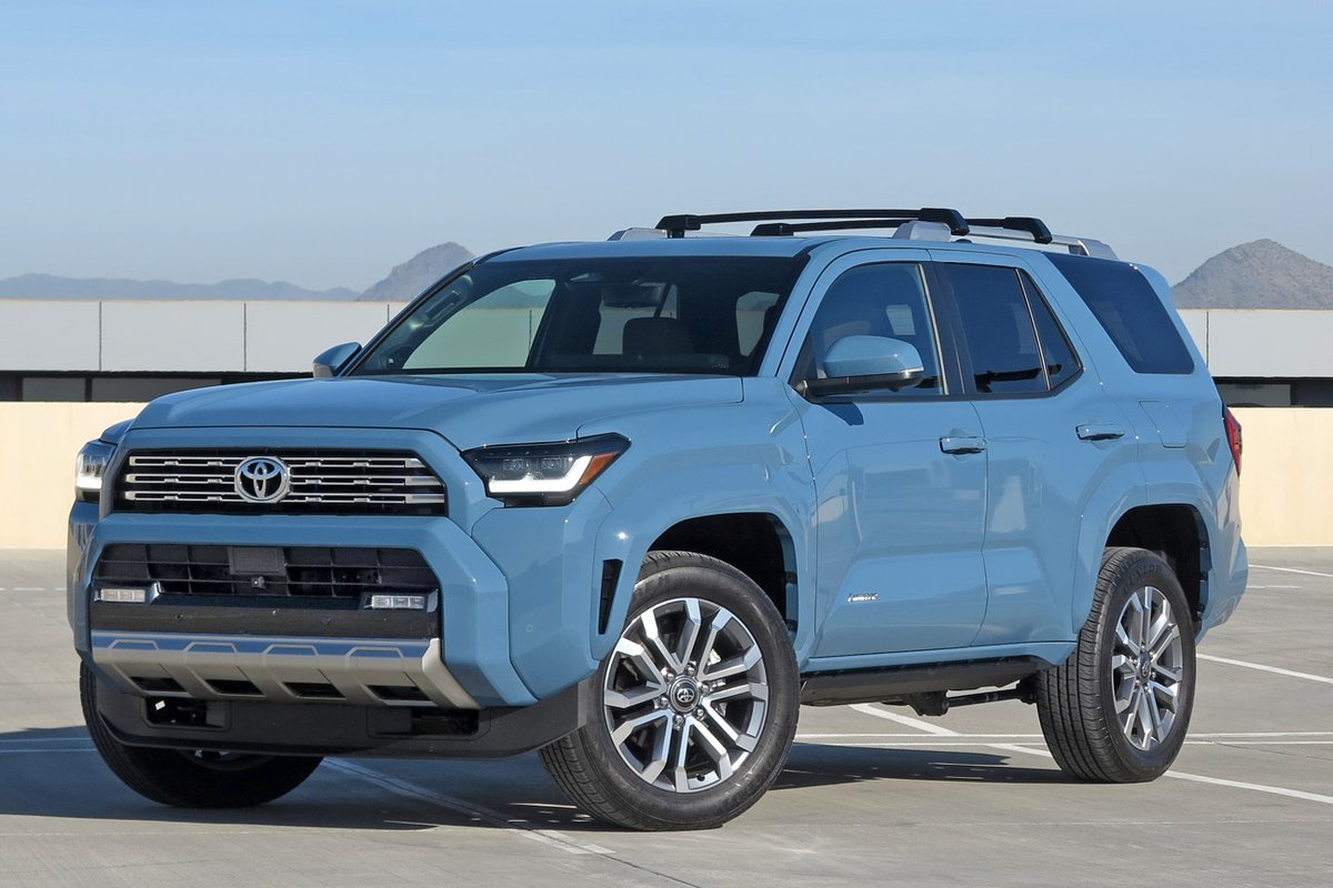 "You said you were taking me to Disneyland!" Sorry, kid. Poised to take this week's Toyota 4Runner Limited iFORCE 4WD on a road trip thru Flagstaff, Monument Valley, Moab &amp; Northwest Colorado, we've taken it instead to see the view from rooftop parking. #toyotausa #toyota4runner