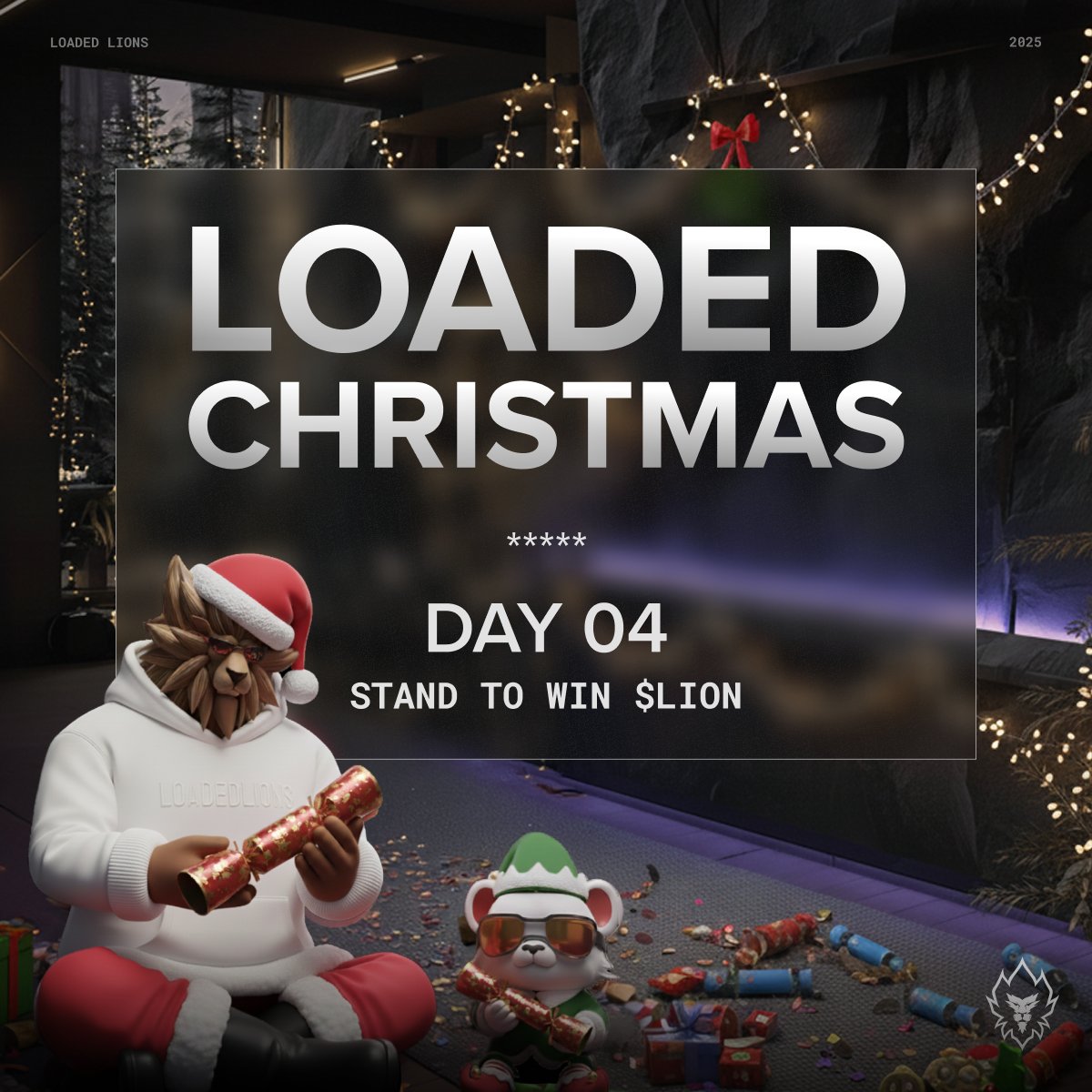 🎄LOADED Christmas Day 4
Just picked up [LOADED]? This one’s for you! 🎁

To enter this giveaway
1️⃣ Follow <a href="/LoadedLions_CDC/">Loaded Lions</a>, like and retweet this post
2️⃣ Post a screenshot of your Loaded Lions [LOADED] apparel purchase by 31 Dec, 00:00 UTC
3️⃣ Submit your entry via this form