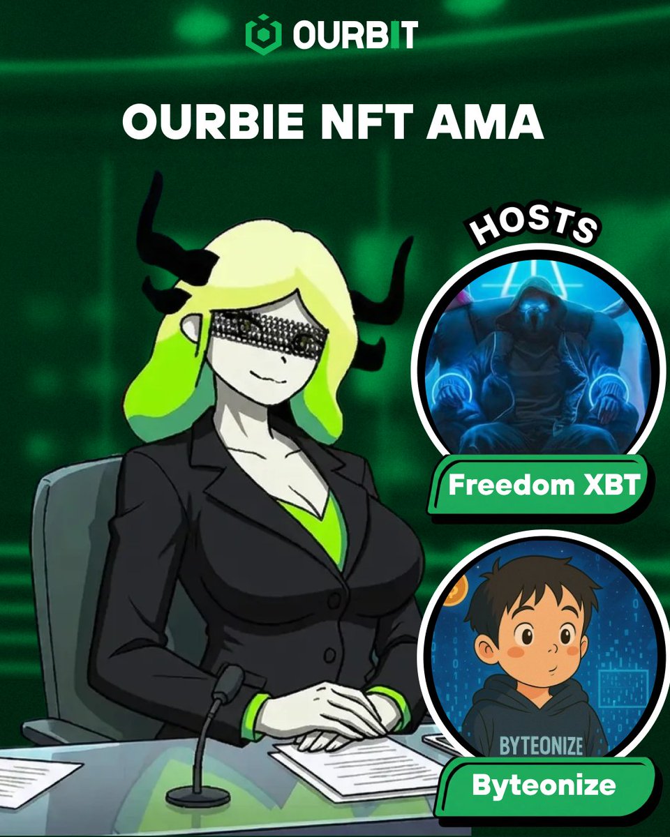 tomorrow at 11:00 am est

join our twitter spaces hosted by @freedomxbt and @byteonize

learn about “ourbie” the nft collection, its utility, and what’s next

limited nfts and “cosmic wheel” redeem codes will be given away live

set a reminder: x.com/i/spaces/1RDGl…