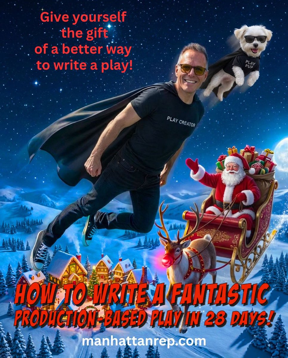 ManhattanRep's tweet image. For Beginners and Seasoned Pros! Become a Super-Powered Playwright! 

Join me for a two part live Zoom event, How to Write a Fantastic Production-based Play in 28 Days! 

"Holiday Pricing!" 

ONLY $125.00

Book it here:

manhattanrep.com/28dayplay

#playwriting #plays