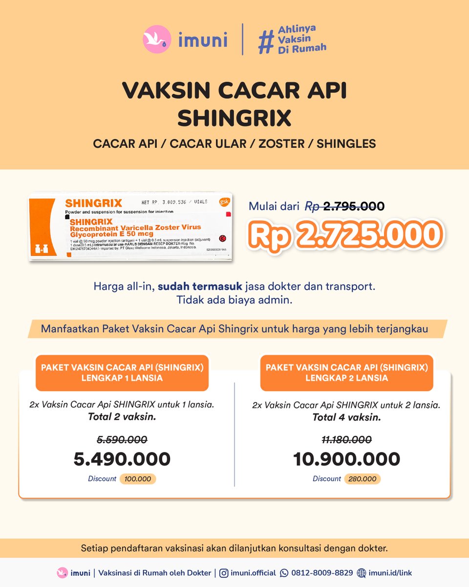 imuni_id's tweet photo. VAKSIN CACAR AIR PENTING UNTUK LANSIA >50 TAHUN @imuni_id

Daftar atau konsultasi dengan dokter di link di bio IG [@]imuni.official atau klik https://t.co/VolIMdez8Y https://t.co/QKyXSMpNwz
