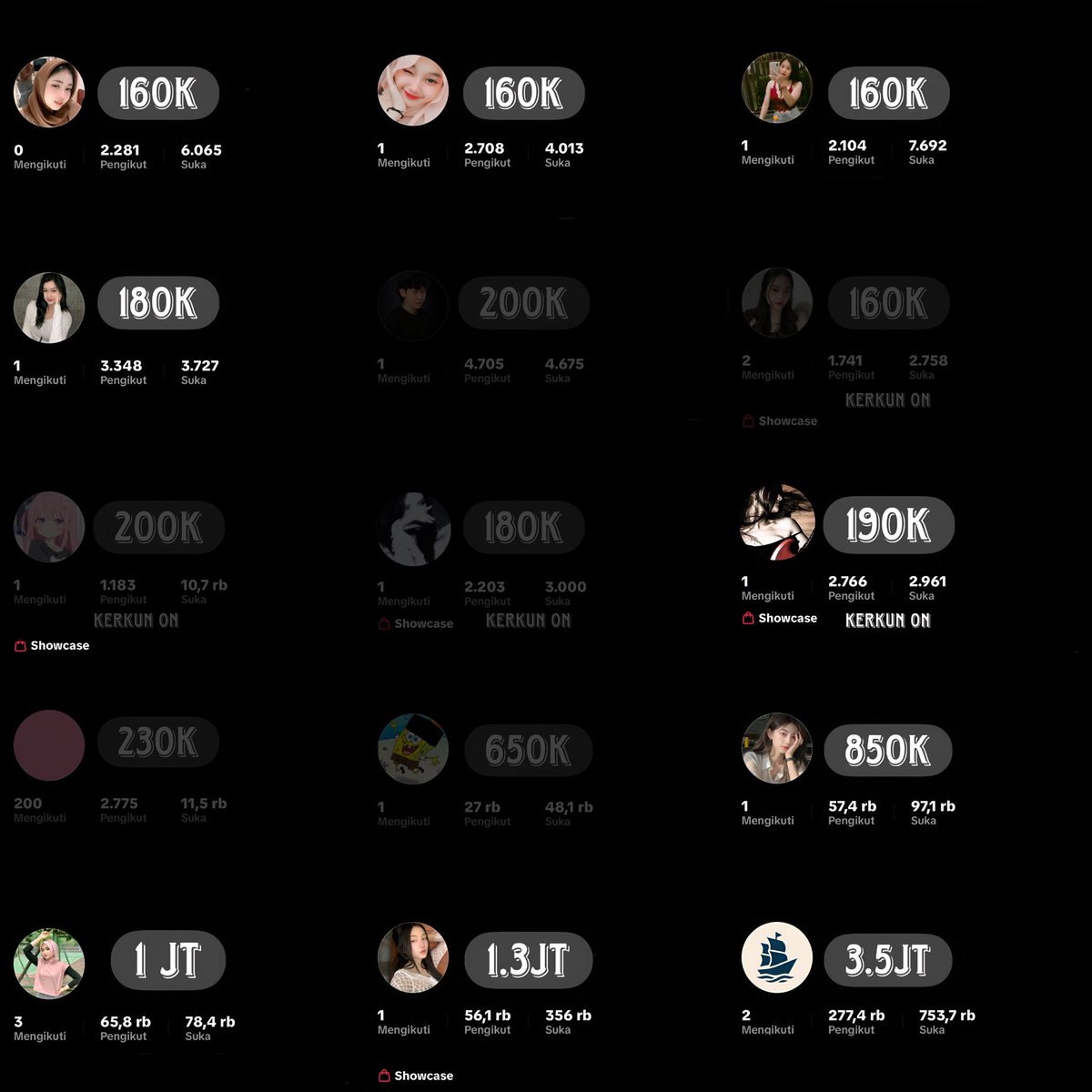 Ratu🍯 JUAL AKUN TIKTOK 10K TESTI tweet media