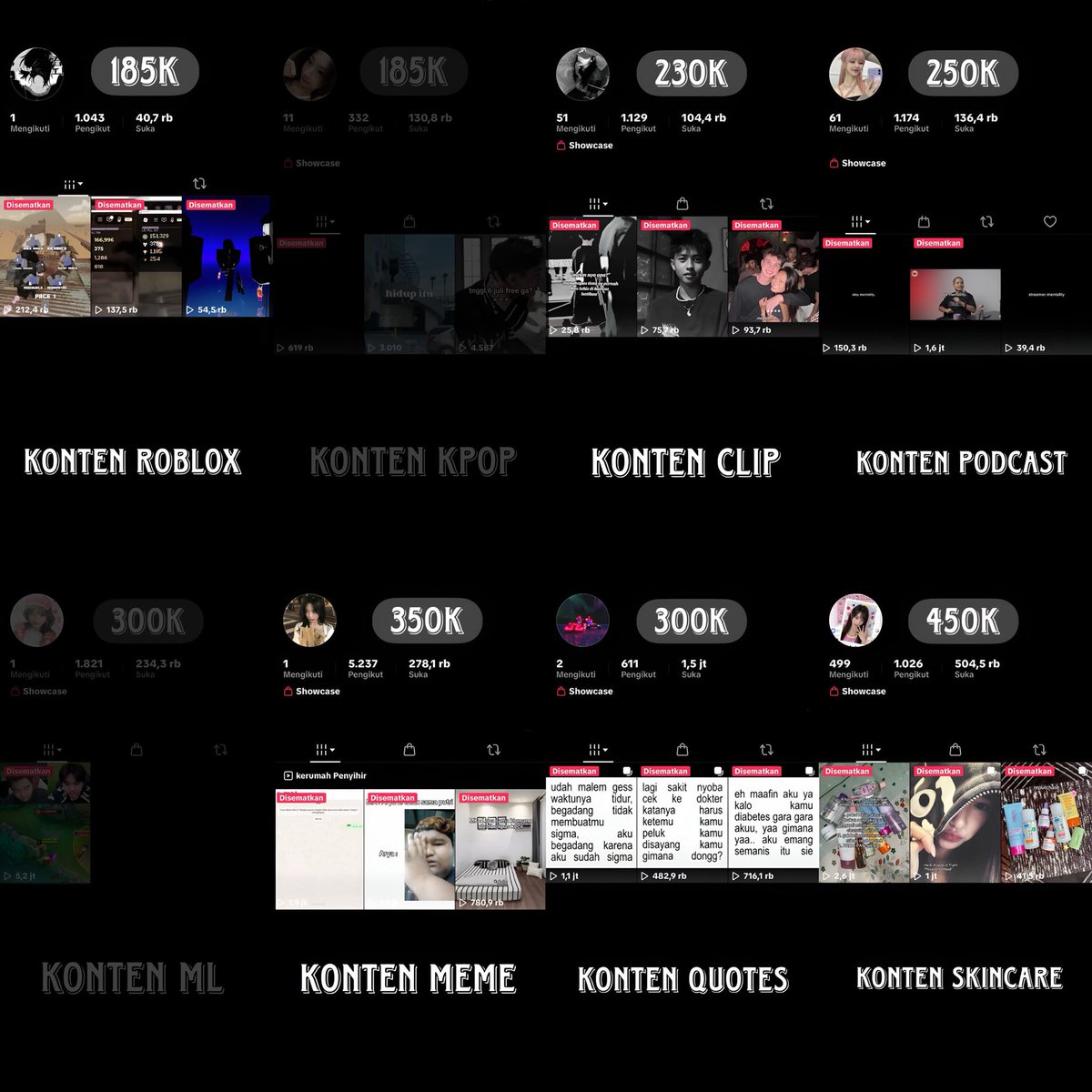 Ratu🍯 JUAL AKUN TIKTOK 10K TESTI tweet media