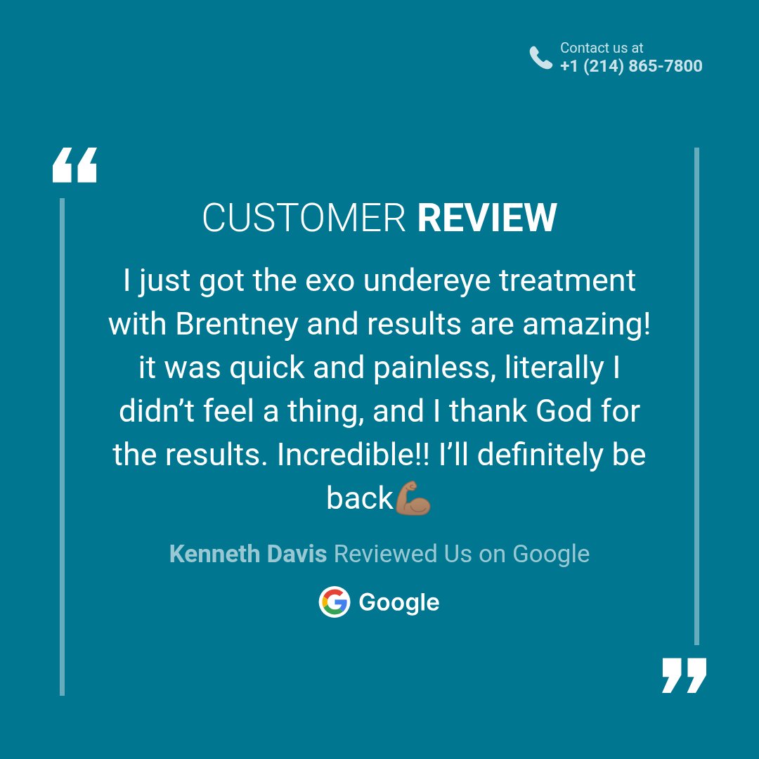 AurumHealth_'s tweet photo. Check out this glowing review from one of our customers! How have our services helped you? Tell us in the comments! #dfwbeautyguide #dfwgirlplug #dallasmedspa #dallasbeauty #ClientReview #HappyCustomer #PositiveFeedback https://t.co/YTBwYWgD3r