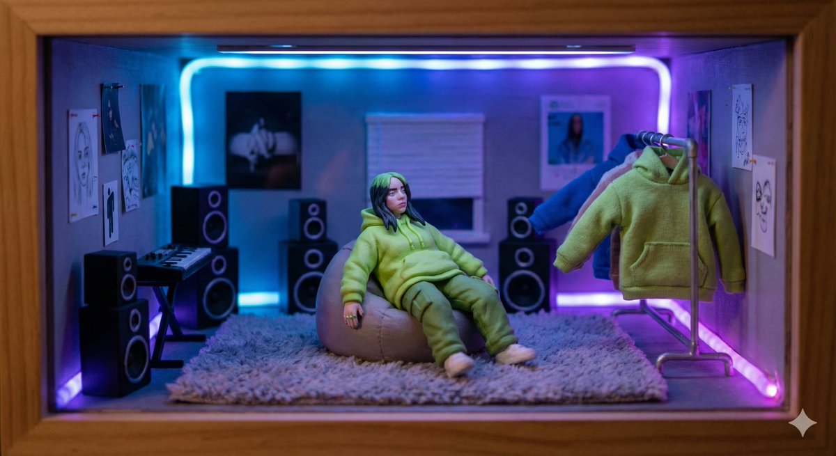 Celebrity Personal Mini World Diorama Prompt — example 4