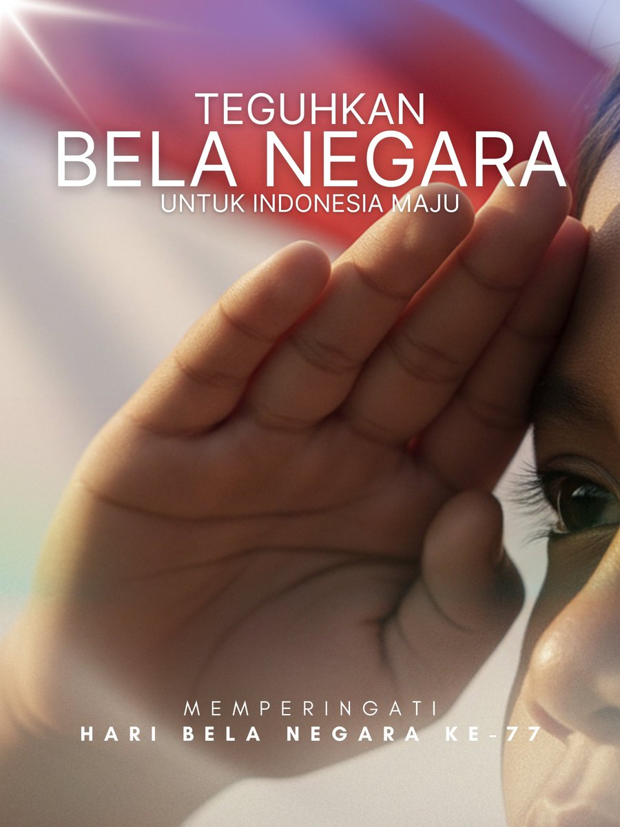 Tangan kecil tiap generasi ini belajar menyentuh dahi. Dari belajar sejarah perjuangan pun, ia menyentuh hati. Kita teruskan keberanian yang dulu menegakkan negeri, dengan kebersamaan yang menumbuhkan kemajuan. Teguhkan Bela Negara Untuk Indonesia Maju.

#HariBelaNegara