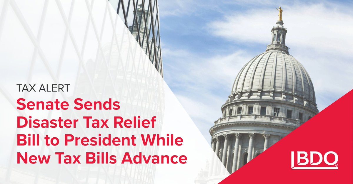 Disaster tax relief just cleared Congress, with three more tax admin bills moving ahead, showing bipartisan progress that could continue into 2026. Our Dustin Stamper discusses more on this: bdousa.com/3MOCBTd

#TaxRelief #TaxPolicy