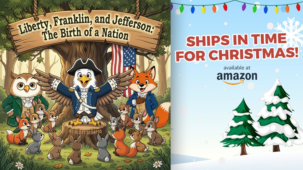 Patriotic parents! Sick of politically correct kids' books rewriting history? Scott DeSapio (Atlas Shrugged producer) brings a story honoring America's original heroes: Jefferson, Franklin, Washington. Inspire kids with American greatness this holiday! Link in comments. 🇺🇸