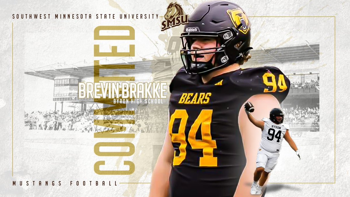 BrevinBrakke07's tweet image. I’m excited to announce my commitment to play football at Southwest Minnesota State University! I’m incredibly grateful to my family, coaches, and teammates for their constant support throughout this journey. I can’t wait to get to work and represent SMSU at the next level.