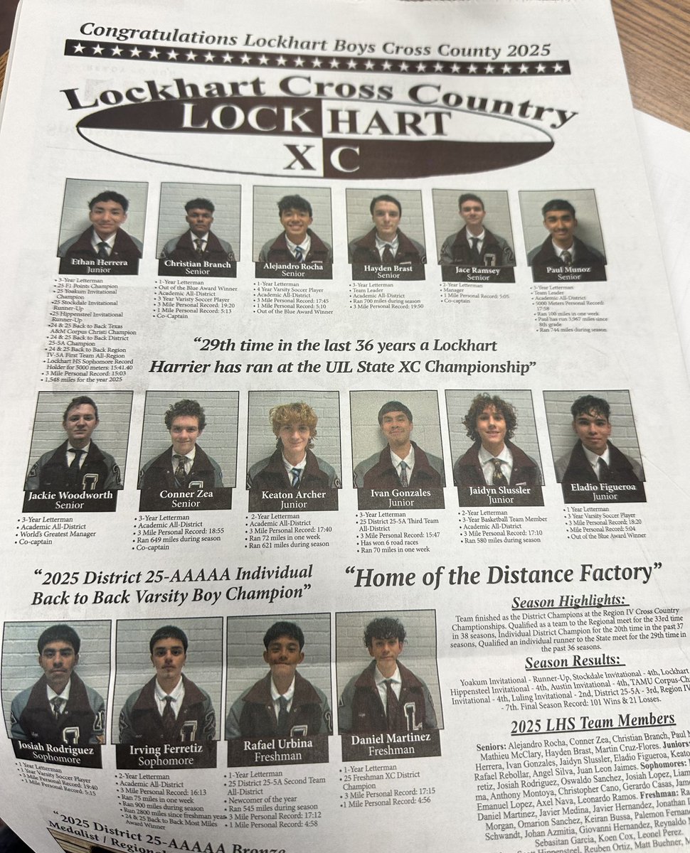 Look who made the paper this week…🏃🏻‍♂️💙 <a href="/LockhartISD/">Lockhart ISD</a> #SeniorYear #ClassOf2026 #MyBabyBoy