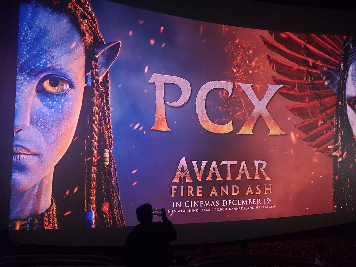 jagadeepage's tweet photo. #BlinddatewithPCX
#Avatar Fire &amp; Ash first premier in India at our Hyd PCX screen 🔥🔥

Go for it. @PrasadsCinemas @ursmohan_kumar @officialavatar https://t.co/ngyFywzx5O