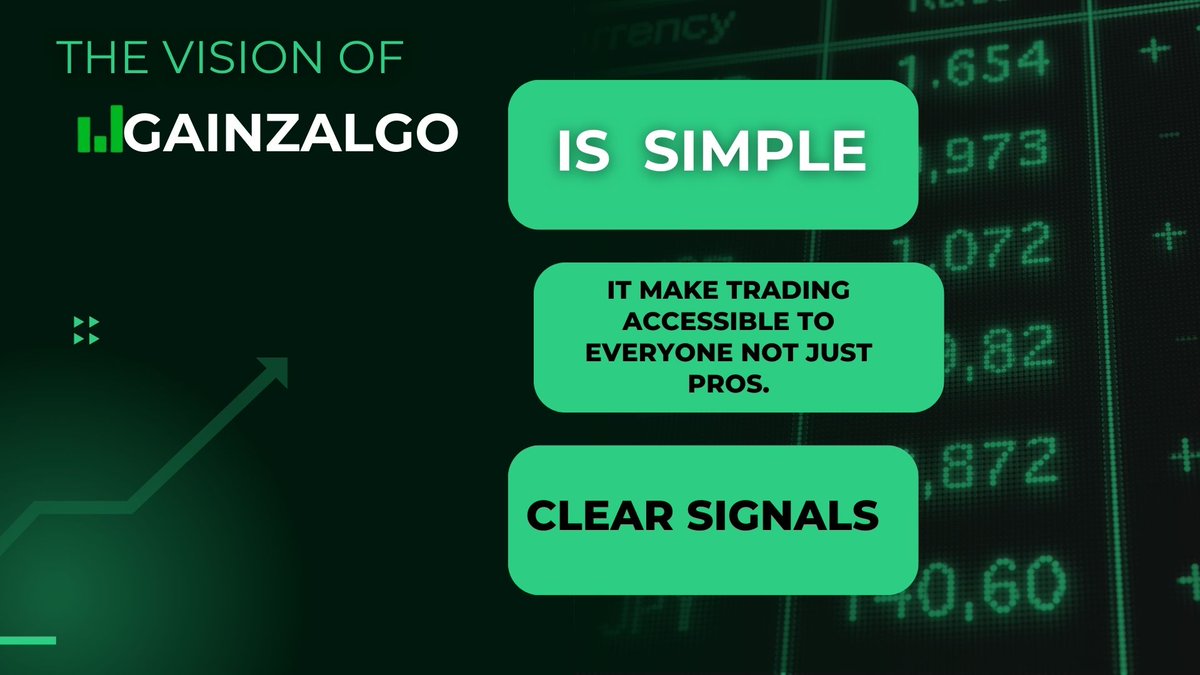steve_jobbz's tweet photo. The vision of @gainzalgo is simple:
Make trading accessible to everyone not just pros.
Clear signals,
easy decisions.
smarter trades 🚀
#ContestEntry https://t.co/9FaAEFoL6b