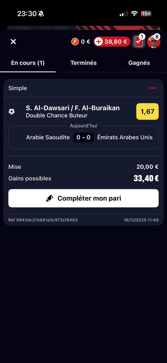 HessCHache's tweet photo. @Betclic vous allez rembourser quand ? https://t.co/B7w5WVsyqN