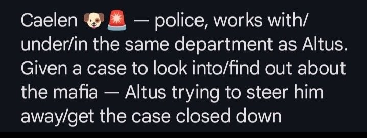 valyrisya's tweet image. Personal clip of Cae's character for the Mafia AU vs. my planned notes
Sir, we'll make this work!
#Caevidence