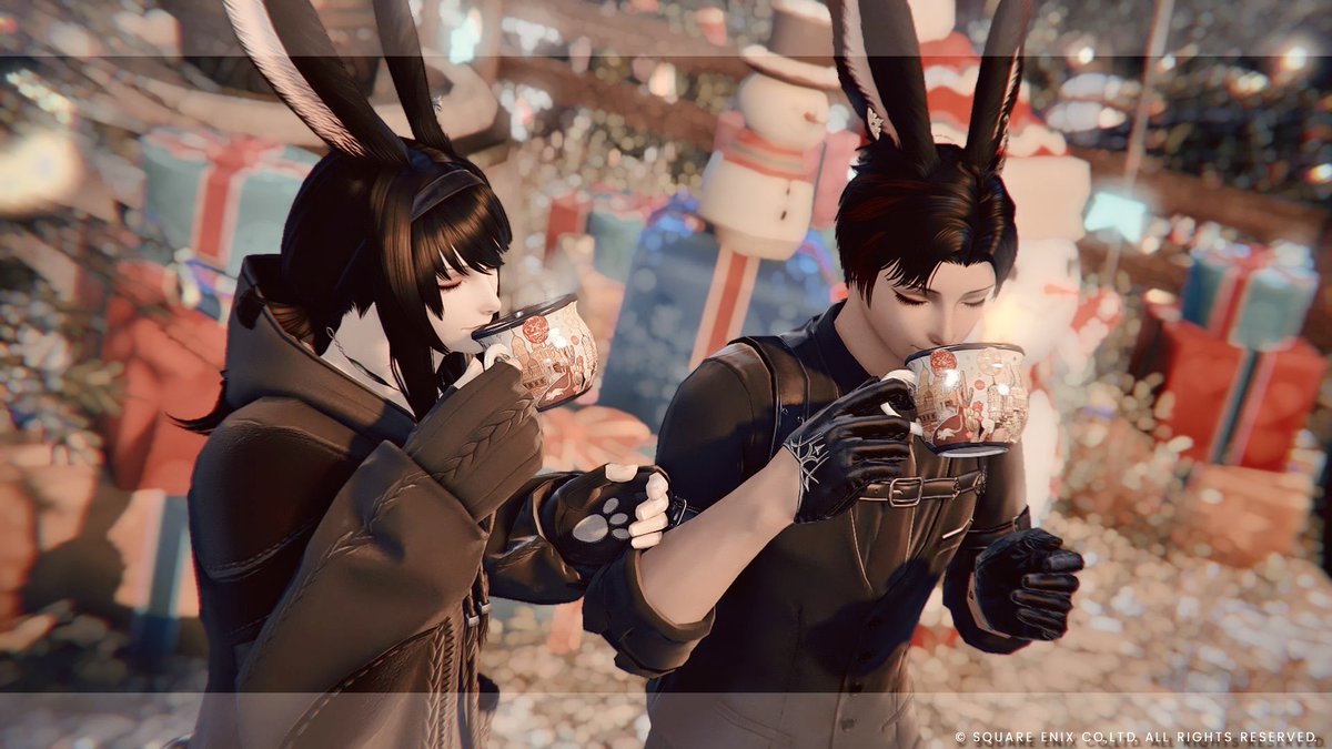 ayafer_ff14's tweet photo. 絵面あったか〜い☕

#FF14  #ヴィエラオス #うさお https://t.co/o2yL41Uywh