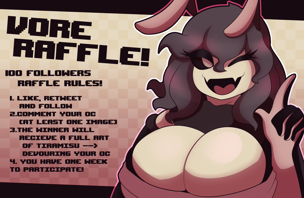 VoidTiramisu's tweet photo. Im kinda vored~ (Hehe cause, vore, bored... 👀)
So, lets do a lil raffle!
Send your Oc, follow the rules and i will do one of two things!
Your Oc devouring my sona (the blue ant)
or
My Tiramisu devouring your Oc :3

(Tell me which one you preffer on the comments)
🤍🤍🤍 https://t.co/AIqMOmRIiK