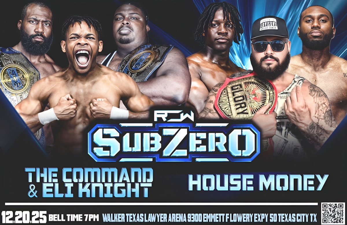 TheOfficialROW's tweet image. ‼️ BREAKING NEWS ‼️

A massive SIX-MAN TAG TEAM MATCH has just been added to this Saturday’s event in Texas City, Texas! 🔥🔥

TNA Superstar @AJFrancis410 is rolling into town with his crew House Money — @ItsJeanRock &amp;amp; @qwynters 

But standing across the ring will be WWE ID…