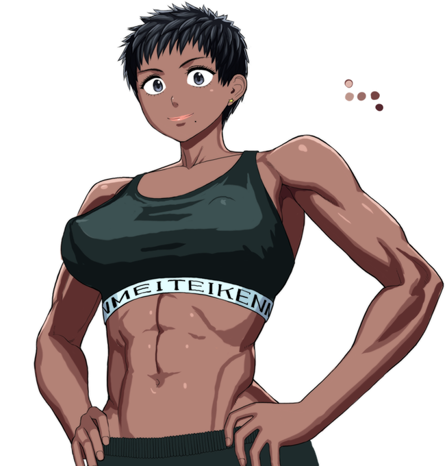 スイコchan、今回の登場で「パーカー」「稽古着+スポ
ブラA」「スポブラB+ジャージ」「←+パーカーB」と、
数ページでだいぶ衣装を変えましたね。

で、作画のゆらぎなだけかもですが、ジャージを
腰履きしてるようで、凄くイイんじゃないですかね… 