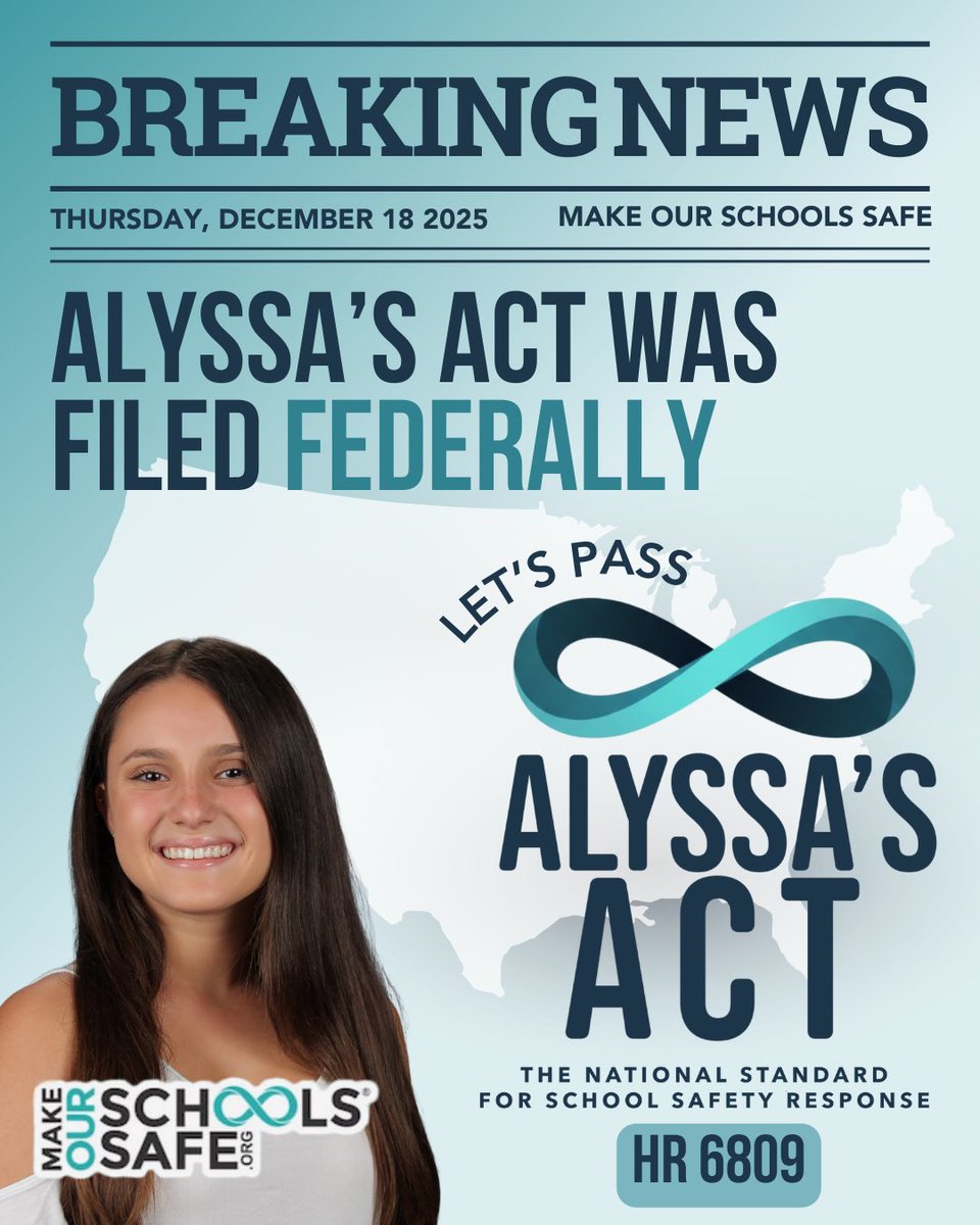 lorialhadeff's tweet image. Alyssa’s Act (HR 6809) was filed federally! 🚨

Thanks to Rep. Owens, Rep. Gottheimer, Rep. Diaz-Balart, and Rep. Moskowitz for introducing this life-saving legislation. We’re one step to closer to passing Alyssa’s Act nationwide!

❔Don’t see your representative on the list? Ask…
