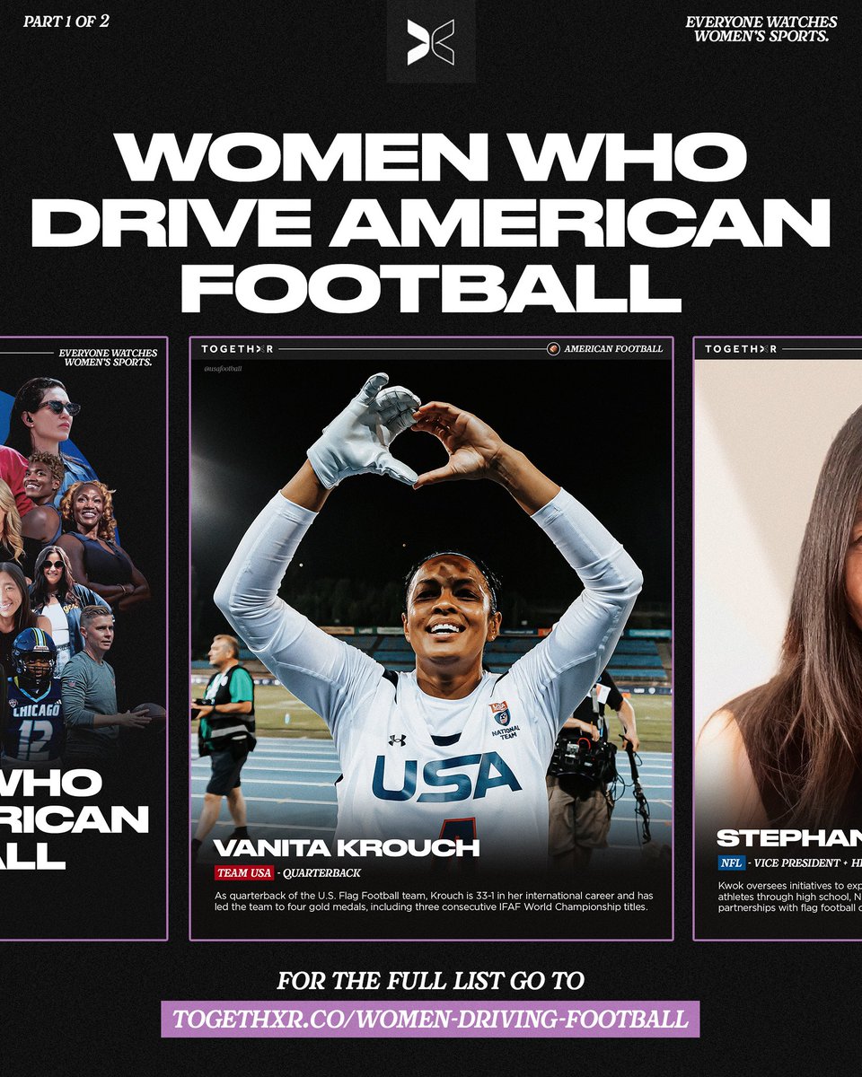 togethxr's tweet photo. Women in football is my kind of touchdown 🏈 @NFL Check out our full list of gamechangers here ➡️ https://t.co/STVYkQHxWO https://t.co/dUKHBEOy6Q