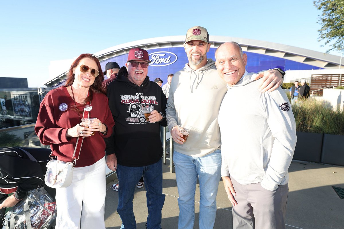 The Official MO State Xbox Bowl Tailgate is underway, and the energy is unmatched!

Being here for this historic moment—together with our Bear community—makes it even more special. Wherever you are, show your Bear pride and get energized for game day! #XBOXBowl #GoBears